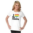 thumbnail image 3 of I Love My Aunts LGBTQ Gay Pride Womens Slim Fit Graphic Tee Brisco Brands M, 3 of 5