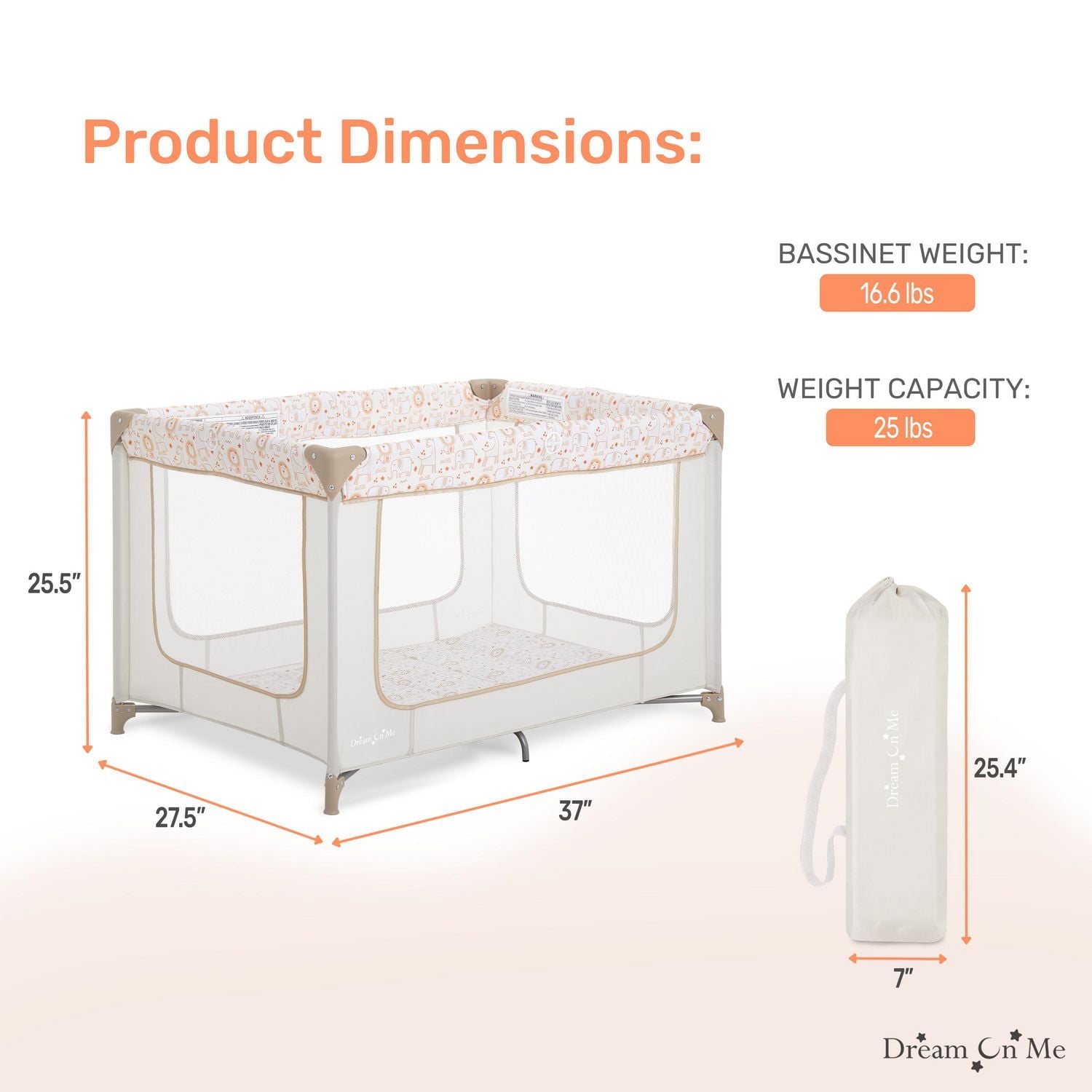 Dream On Me Parc Portatif Zodiak, Modèle #438