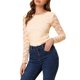 thumbnail image 1 of INSPIRAR CHIC Blusa de Encaje con Bordado de Flores de Manga Larga y Cuello Redondo para Mujeres XL Beige, 1 of 8