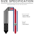 thumbnail image 6 of Costa Rica Mix United States Black American Flag Graduation Stole Shawl Sash Scraf Gift For Abroad Student International Study, 6 of 6