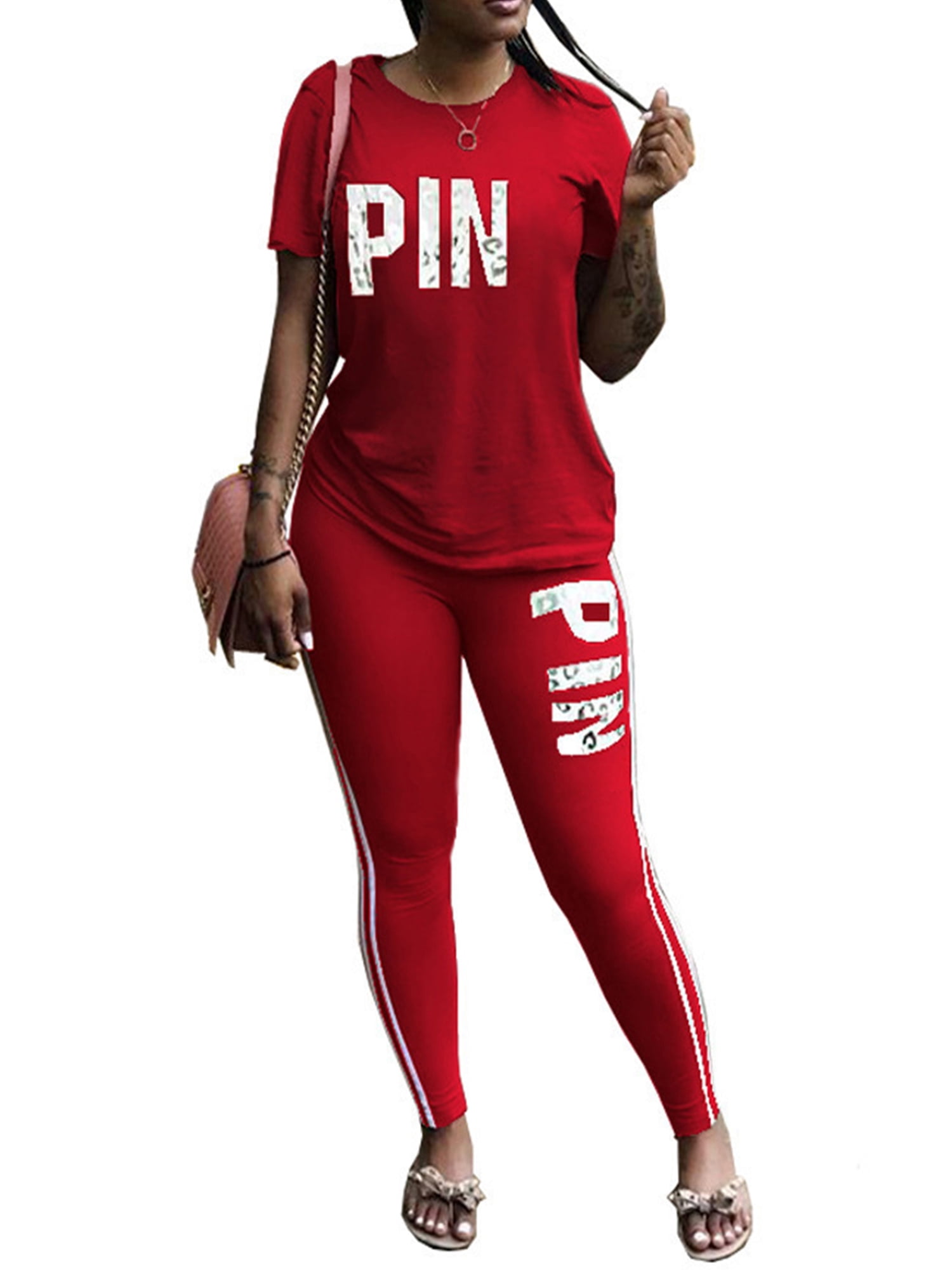 Womens Tracksuit Long Sleeve Lounge Wear Casual Comfy Sports 2Pcs Top & Botttom 