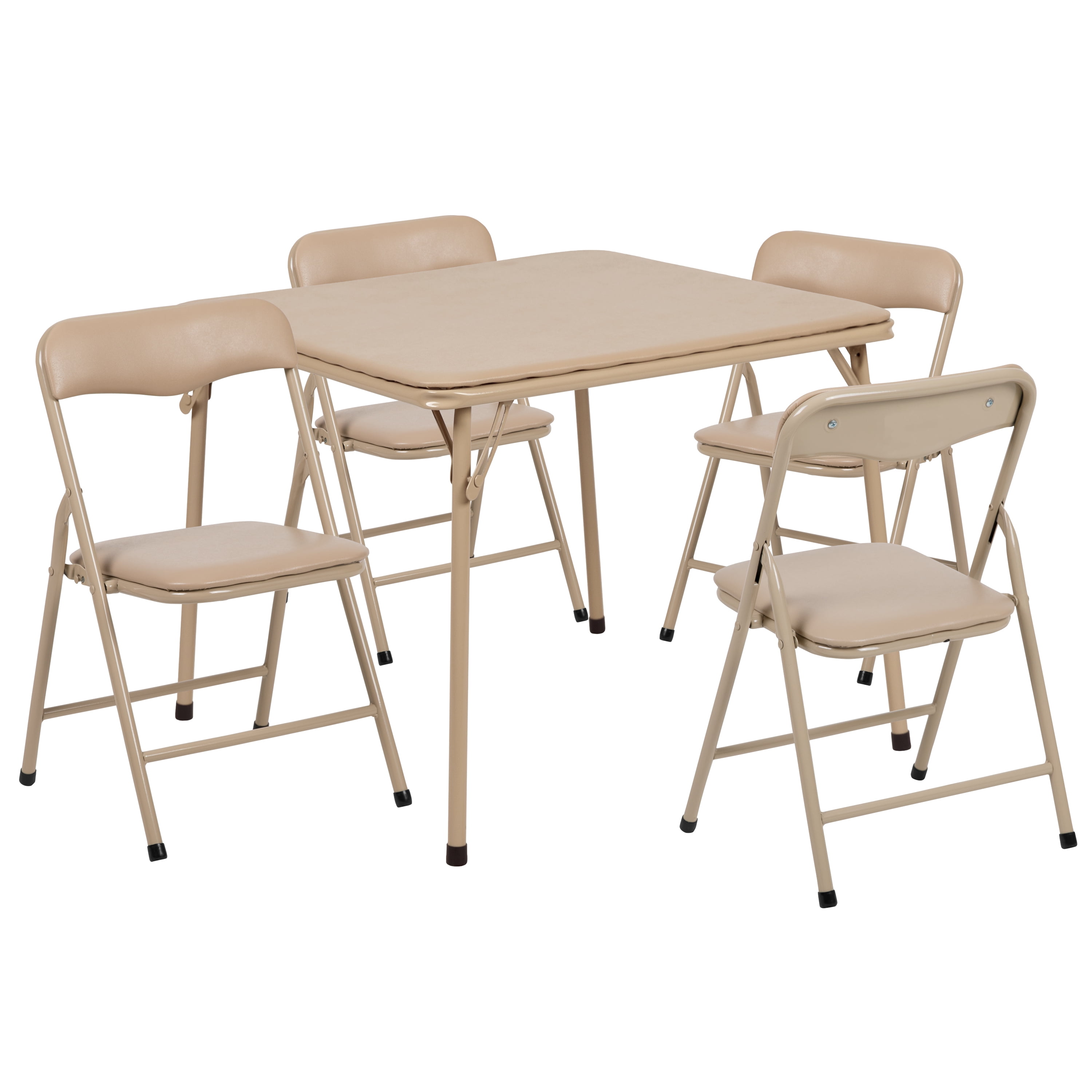 Flash furniture kids black 5 piece folding table and chair outlet set