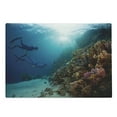thumbnail image 1 of Diver Cutting Board, Real Life Image of 2 Free Humans Exploring a Coral Reef Wall in the Red Sea, Decorative Tempered Glass Cutting and Serving Board, in 3 Sizes, by Ambesonne, 1 of 2
