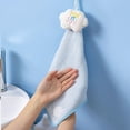 thumbnail image 2 of Toalla de mano doméstica, toalla de baño de secado rápido y antibacteriana para el baño B-Azul Claro, 2 of 9