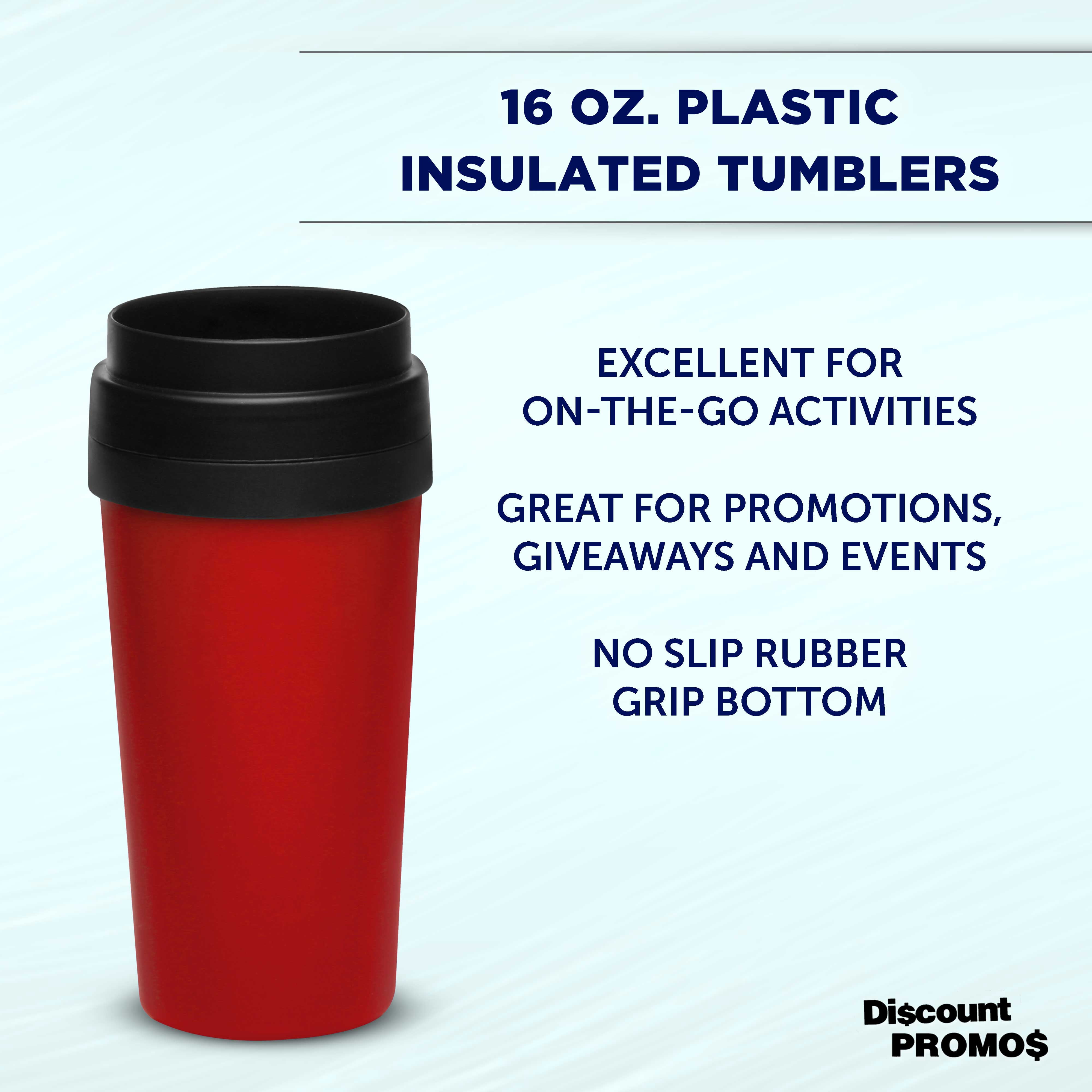 Plastic Insulated Tumblers 16 oz. Set of 10, Bulk Pack - Perfect for  Smoothies, Iced Coffee, Soda, Other Beverages - Blue - Walmart.com