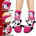 thumbnail image 2 of Fengactive 3D Animal Non Slip Slipper Socks Thick Knit Warm Winter Floor Socks for Women Men Adults, 2 of 5