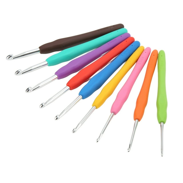 Crochet Hooks,9Pcs Crochet Hooks Multi Soft Handle Crochet Crochet Needle Leading Edge Technology