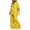 Yellow, variant on Women's Plus-Size Two-Piece Set Loose, Long-Sleeved Top Bottom with Foil-Print Detail 2026 Fall Fashion Outfits(Red,XXL)