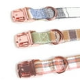 thumbnail image 5 of Cotton Plaid Bow Tie Quick Release Buckle Adjustable Dog Collar, Small Medium Large, 5 of 15