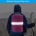 thumbnail image 5 of Uxcell 40-50L Waterproof Backpack Rain Cover with Reflective Strap M Rose Red, 5 of 6
