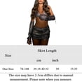 thumbnail image 2 of Vestido Conjunto de 3 piezas a juego para mujer, ropa de discoteca brillante ahuecada con purpurina para salir de noche Kuymtek Negro Única para Mujer, 2 of 8