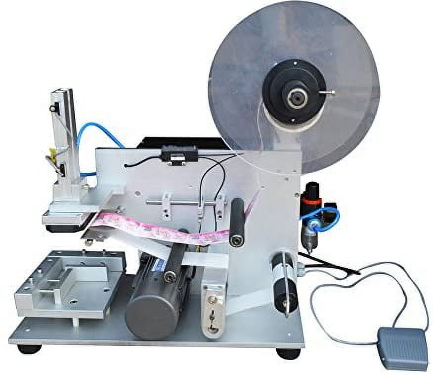 INTBUYING Semi-Automatic Flat Plane Labeling Machine Suitable For Kinds of Flat Surface Labeler Label Applicator Machine 110V