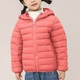 thumbnail image 4 of CYRBOKO Puffer Jackets fror Girls, Long Sleeve Full Zip Lightweight Thermal Winter Coats Watermelon Red Size 14-16 T, 4 of 6