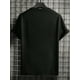 thumbnail image 2 of Camiseta informal de mezcla de poliéster. Camiseta informal de mezcla de poliéster para hombre, manga corta, cuello redondo, ligeramente elástica, estampado de alfabetos, temporada de verano, corte re, 2 of 5