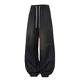 thumbnail image 5 of Afuyipoi Mens Jogger Pants Drawstring Elastic Waist Cuffed Ankle Casual Trousers Black Size L, 5 of 10