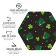 thumbnail image 3 of Naloa St. Patrick's Day8 Leather Coasters for Drinks, Durable Drink Coasters 4 Set for Tabletop Protection, Luxurious Home Décor and Housewarming Gift ( {designName})Hexagon, 3 of 6