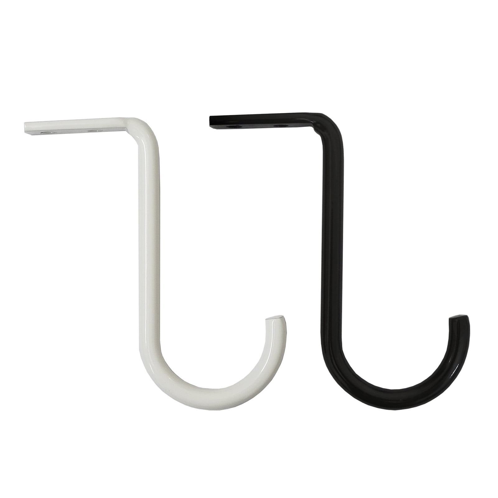 Black Closet Rod Center Support 1 Inch Heavy Duty Metal Wall Mount Rod Bracket Closet Rod Support Bracket Clothes Storage Hanger for Shelf Closet Rod (10pcs)
