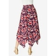 thumbnail image 2 of Roaman's Women's Plus Size Petite Plus Size Handkerchief Hem Skirt, 2 of 4