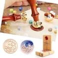thumbnail image 4 of Sun Moon Stars Round Retro Wax Seal Stamp Head Fire Paint para invitación de boda JShteea El nuevo, 4 of 9