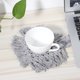 thumbnail image 3 of Posavasos de cocina con forma de corazón gris resistente al calor con borlas de algodón para tazas de café y decoración de mesa, 3 of 8