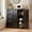 Black, variant on Pantry Storage Cabinet, Asofer Kitchen Side Storage Organizer with 2 Doors & Adjustable Shelves, for Living Room, Kitchen,Entryway, White