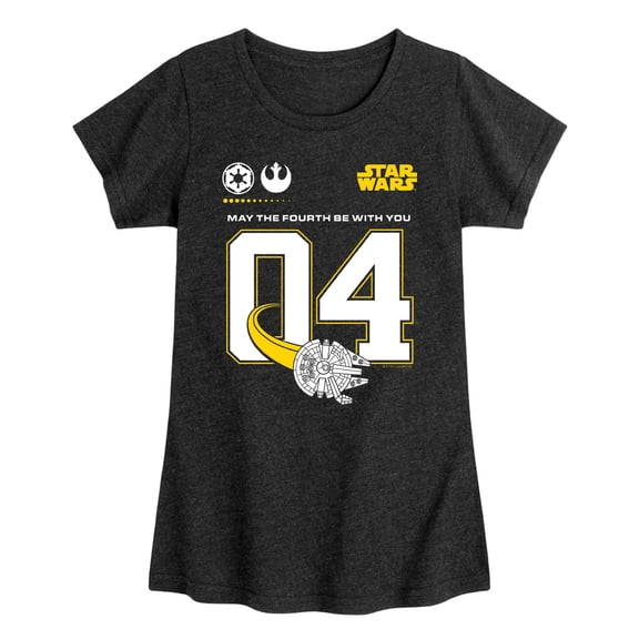 Star Wars - May The Fourth Jersey - Youth Girls Fitted Short Sleeve T-Shirt