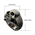 thumbnail image 3 of Guardurnaity Aleación adecuada para muchas ocasiones Anillo de calavera de terror punk gótico para hombres y mujeres Anillos de estilo calavera Ropa, zapatos y accesorios Miscelánea plata nueve, 3 of 6