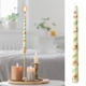 thumbnail image 4 of Velas de varilla larga impresas románticas, juego de 2, para boda, San Valentín, fiesta de cumpleaños, candelabros decorativos fundidos a mano, sin humo, sin olor, 4 of 7