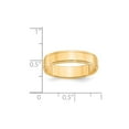 thumbnail image 3 of Solid 14k Yellow Gold 5mm Flat with Step Edge Plain Classic Wedding Band Ring Size 7, 3 of 4