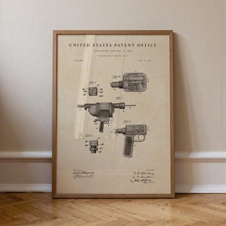 Power Tool Patent Wall Art Print Workshop Decor Unframed Paper Print