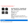 thumbnail image 2 of Rear Brake Pad Set - Compatible with 2006 - 2008 Mercedes-Benz SLK280 2007, 2 of 2