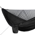 thumbnail image 4 of Camping Hammock with Net Netting Hanging Hammock with Tree Strap Webbing Hanging Bug Net Sleep Bed Swing Sleeping Bed Portable Hammock Black, 4 of 8