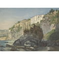 thumbnail image 2 of Thomas Hartley Cromek 14x11 Gold Ornate Wood Frame and Double Matted Museum Art Print Titled - Houses at Sorrento (Mid-19th Century), 2 of 4