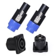 thumbnail image 1 of Conector Speakon SUNNAREPOON de 4 polos con conector NL4MP, color azul, 1 of 7