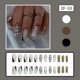 thumbnail image 2 of 24 Pcs Artificial Nail Set in Black White V Tip French Style Heart Accents Glossy Finish ABS Plastic for Quick Manicure, 2 of 4