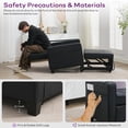 thumbnail image 3 of Coewske 3 in 1 Convertible Sofa Bed Chair Sleeper Recliner w/ Adjustable Backrest & Pillow Black, 3 of 7