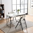 4 Foot Height Adjustable FoldinHalf Table with Carrying Handle, Easy