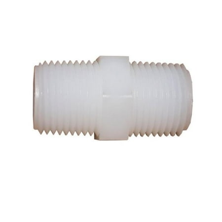 Green Leaf Nylon 1 4 in Dia x 1 4 in Dia Nipple 1 pk Case Of 5 Each Pack Qty 1