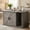 Gray Color, variant on Panapinka Modern Wooden Cat Litter Box Enclosure, Hidden Washroom Cabinet with Double Doors and Side Entry, Large Cat House End Table, Easy-Clean Sturdy Furniture