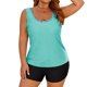 thumbnail image 4 of Plus Tamaño Traje de Baño Tops para las Mujeres 3 Piezas Tankini Conjunto con Pantalones Cortos de Baño Y Sujetador Superior Modesto Traje de Baño, 3 Piezas Traje de Baño Conjuntos para las Mujeres, 4 of 9