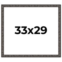 33x29 Frame Black-Brown Medieval Solid Wood Picture Frame | 1.5 Inch Moulding Width | Gotham
