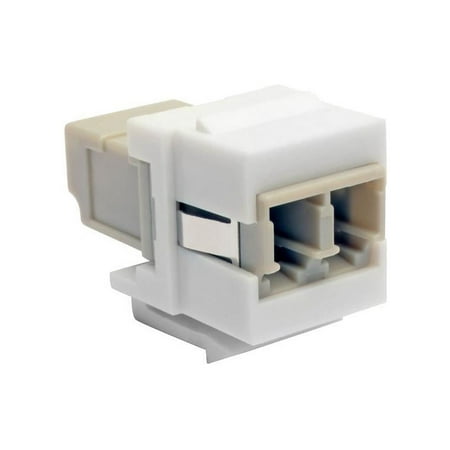 UPC: 0037332222336 | Tripp Lite Duplex Multimode Fiber Coupler Keystone Jack LC to LC White (N455-000-WH-KJ)
