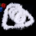 thumbnail image 3 of White Feather Boa For Christmas Tree 5pcs X 2m - Fluffy Garland Grosgrain Boa Ribbon For Christmas Tree Party Decorations, 3 of 4