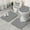 Black White And, variant on Yellow and White Checkered Pattern Bathroom Rugs Sets 3 Piece,Toilet Cover Set,Absorbent Non Slip Bathroom Mats Sets with U-Shaped Contour Rug Toilet Rug Set