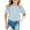 Light Blue, variant on Teen Girl Back To School Clothes Retro Quick-Drying O-Neck 1/4 Sleeve 1st 2st 3st Grade Hello Summer First Grade Back To School T-Shirt