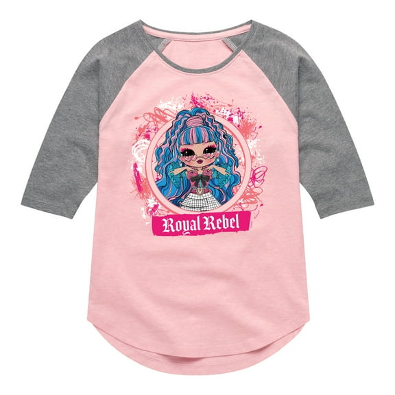 LOL OMG! Fashion Dolls - Royal Rebel - Toddler & Youth Girls Raglan Graphic T-Shirt
