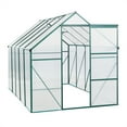 thumbnail image 6 of 6x10FT Greenhouses for Outdoors,Upgraded Walk-in Greenhouse with Vents & Lockable Door,Aluminum Heavy Duty Greenhouse for Garden Backyard in All Season,Polycarbonate Greenhouse,Green, 6 of 7