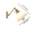 thumbnail image 7 of FSLiving Remote Control Dimmable Wall Sconces with 5.9Ft Plug in Power Cord Retro Design White Glass Shade Wall Light Fixtures Color Changing Timer Nightstand Lamp for Bedside Hallway - Set of 2, 7 of 7
