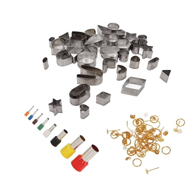 Cortadores de pendientes para arcilla polimérica, 136 piezas de arcilla polimérica, kit de fabricación de pendientes de arcilla, herramientas de arcilla polimérica, acabado de lujo