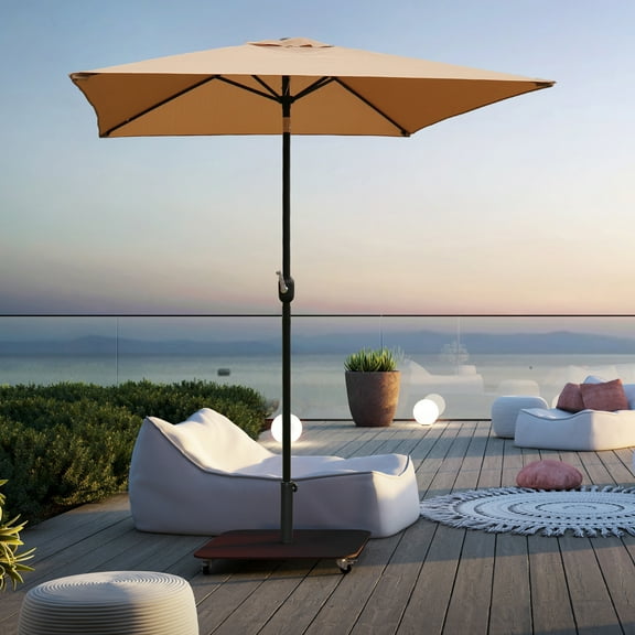 Davee Furniture 6.5 Ft Square Patio Umbrella and Market Umbrella with Tilt and Crank